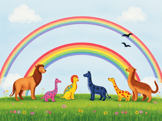 Rainbow animals