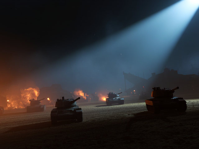 A dramatic action scene from the game Command & Conquer Generals Zero Hour