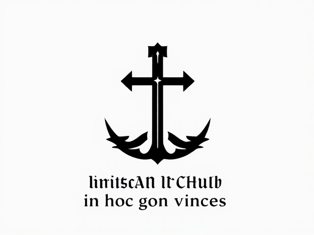 Le logo est le chrisme chrétien
L'écriture est "in hoc signo vinces"
Le style doit être simple et épique