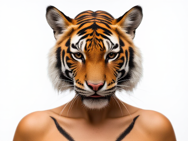 Female anthropomorphic tiger butterfly stroke