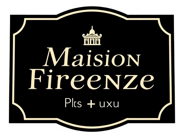 un logo noir et creme marqué maison firenze plus luxieu