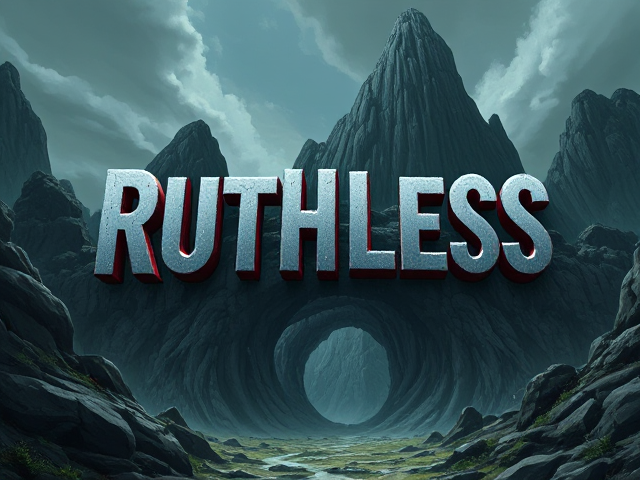 Draw an image that represents the word ruthless.