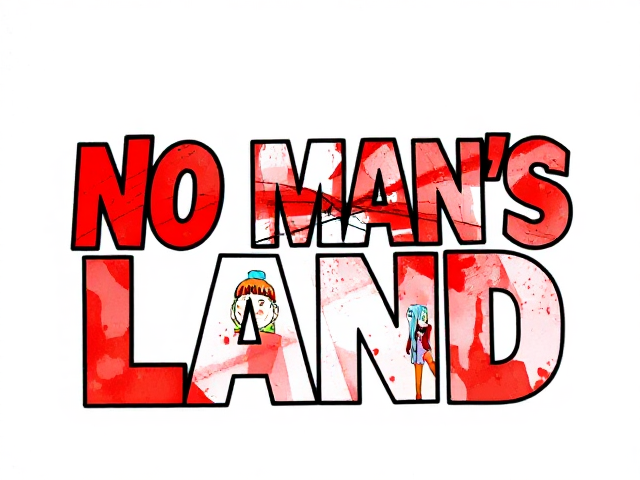 Titre : No Man’s Land
Logo de manga.
Lettres stylisées, typo légèrement street art.
Lettes superposées.