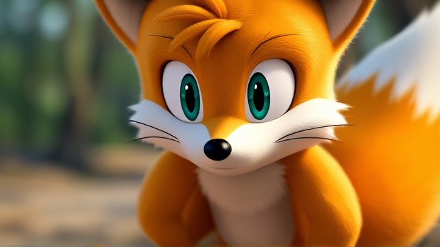 Tails the Fox' knees knocking inwards SEGA Video Game
