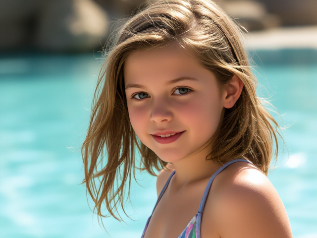 12 year old girl in swimsuit