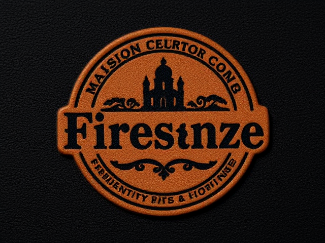 logo marque "maison" Firenze" en cire noir et marron