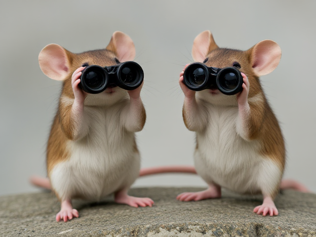 Mouses with binoculars