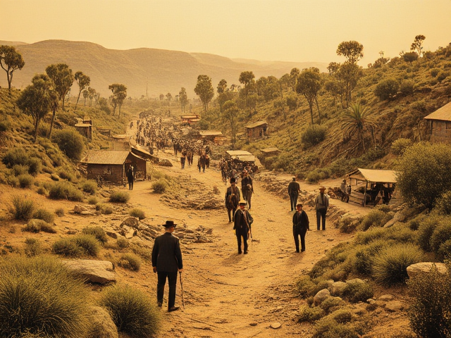 The goldrush in Australia 1800s