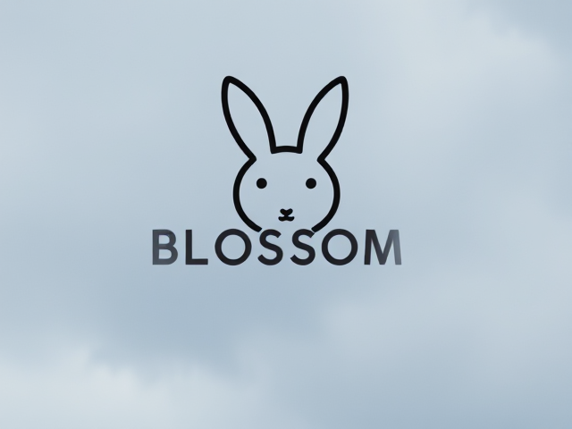 Logo pour un groupe de K-pop se nommant BLOSSOM .Les S seront remplacées par un lapin