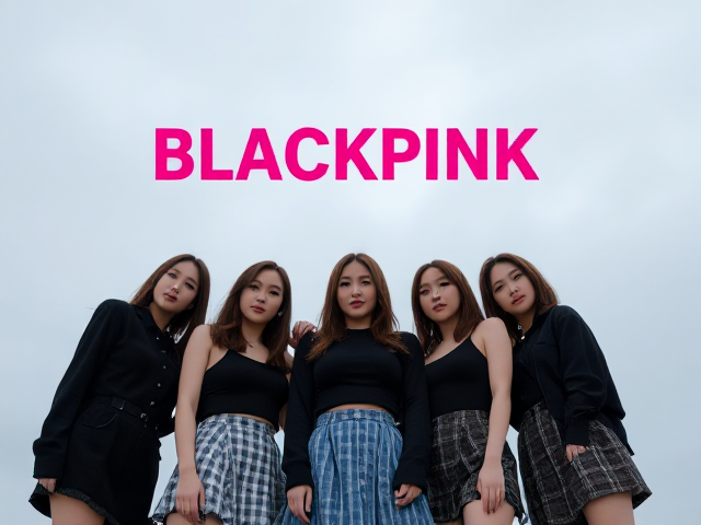 Logo pour un groupe de K-pop se nommant BLACKPINK le même que le groupe