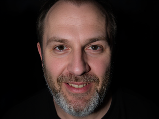 A photo of a man with a dark, shadowy figure from Willow's End. The man, named Jack, enjoyed scaring people. Known for his cruel demeanor, Jack was a
man that everyone avoided. Every Halloween, he dressed up in a frightening mask and went into the forest. Armed with a pumpkin lantern that he carved himself, the lantern had a twisted, threatening smile. Over time, it was rumored that Jack had become involved in dark arts and sinister rituals, in which he tried to summon malevolent forces in the forest of Willow's End.