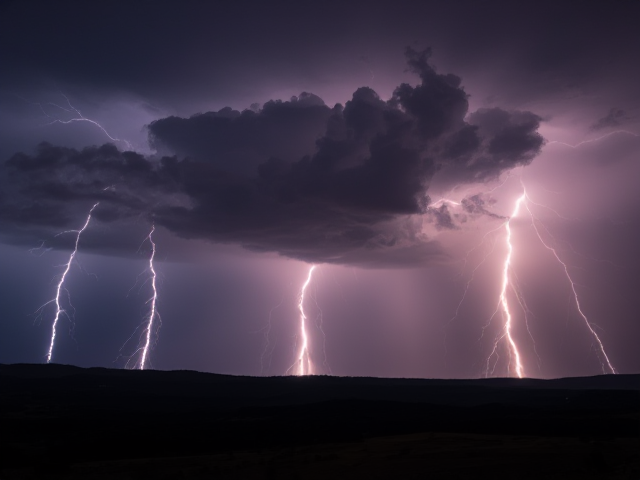 lightning from cloud to earth