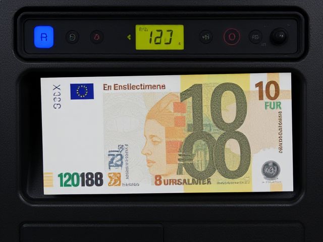 Generator a normal 10 euro bill but instead of the number 10 show 28 everywhere the number 10 is