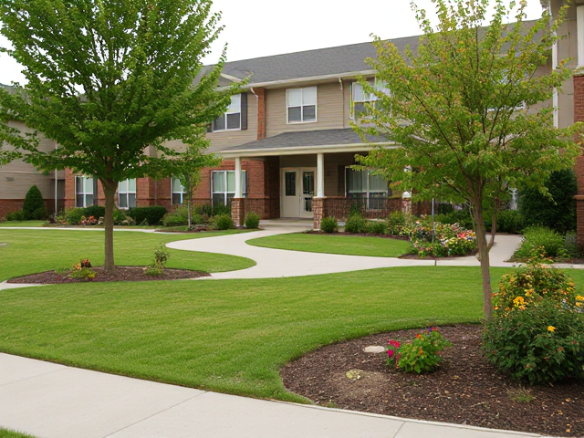 establishing shot of an assisted living facility