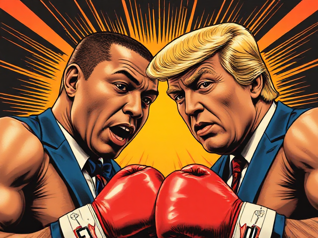 Mike Tyson mélangé avec Donal Trump