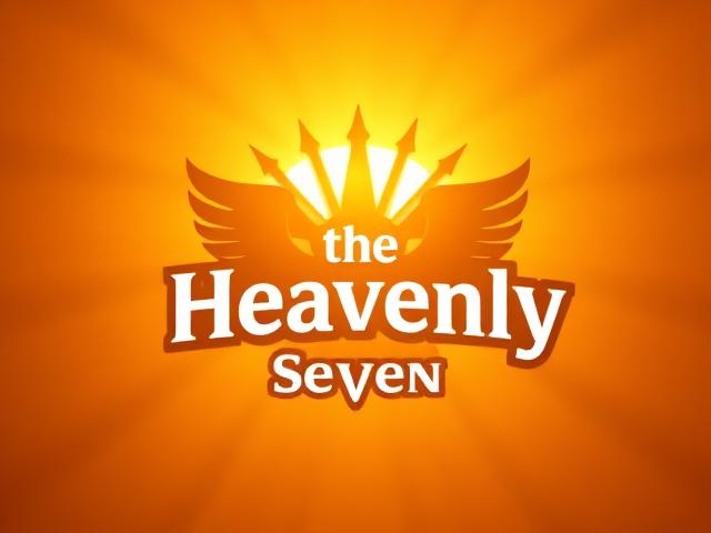 logo for "the heavenly seven"