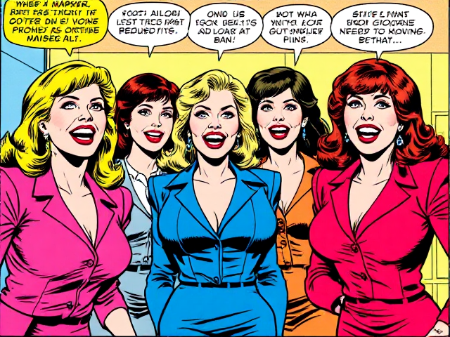 1980s Marvel comics comic book about a group of hysterically laughing business women