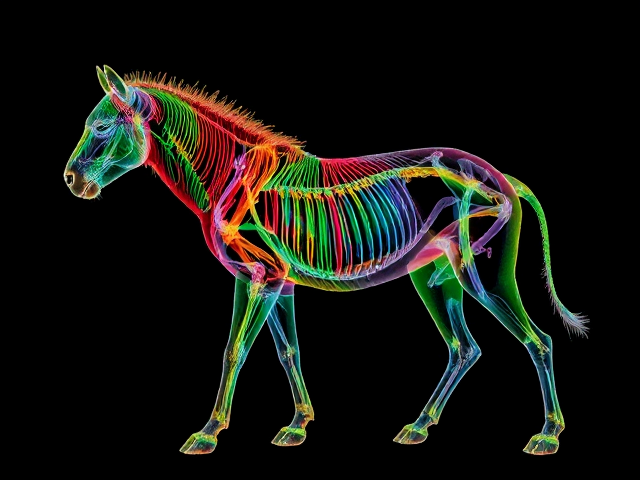 Rainbow animal kingdom black and xray side coloring of animals all around there bodies