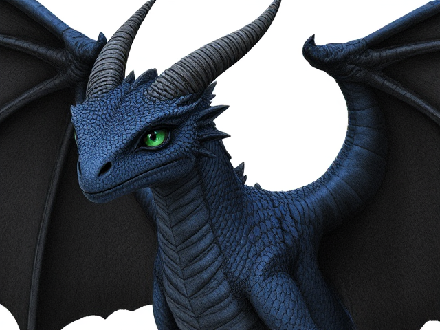 young female dragon that had midnight blue scales and dark obsidian-black wings. she had eyes that were green like poison ivy. she had small ears similar to a horse and multiple small icicle-shaped horns that aligned her back jaw. she had a narrow, straight, long yet beautiful face, long, twisted, dark brown horns, and was a great friend despite her sense of attempted maturity and seriousness. Her huge wingspan was as wider than herself, and she had a very long neck. she was cold-eyed and powerfully built, with scales that blend into the night. she moved maturely and purposefully
