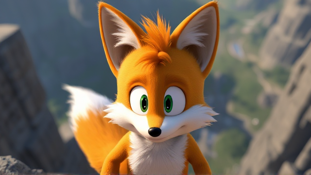 Tails the Fox faces his fear of heights SEGA Video Game