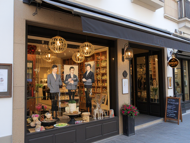 Assiettes décoratives à l'extérieur d'un magasin à Ronda, Andalousie, Espagne.