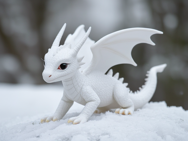 Baby dragon white ice