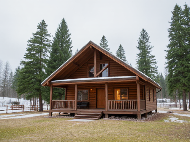 photo realistic cabin