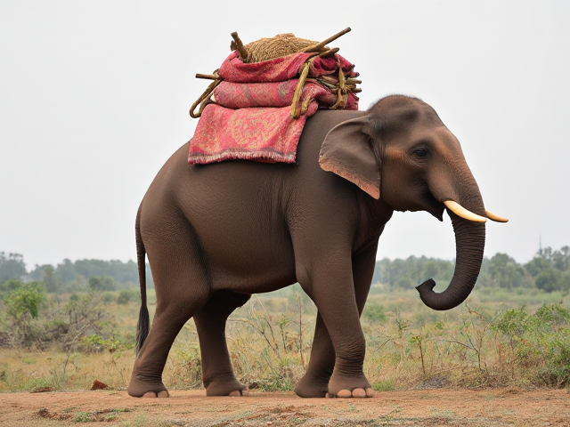 Lazy keralite carrying elephant on his back