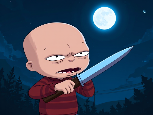 Stewie Griffin with Knife