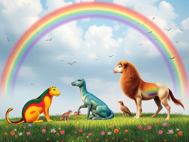 Rainbow animals