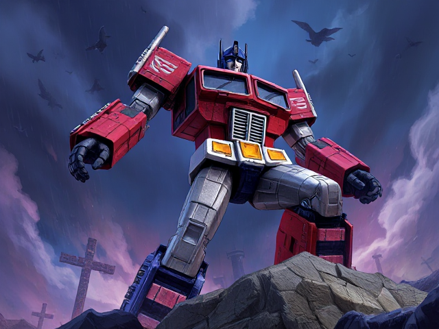 Optimus prime rising from the grave