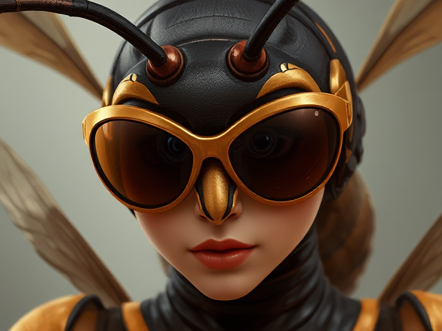 Wasp in sunglasses