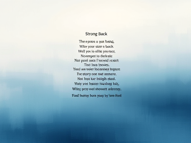A calming abstract art that serves as a background to a poem about strong back and soft front