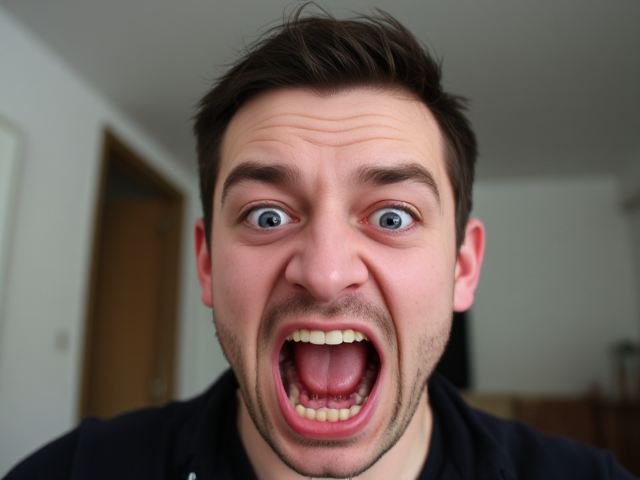 Guy doing the worlds ugliest face