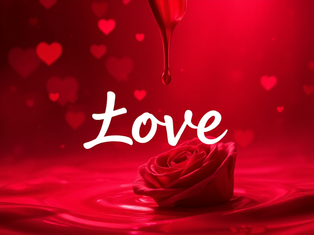 Pochette album,
Rouge cœurs ♥️ fond rouge et rose , 
liquide rouge qui coule du haut de l’écran.
Rose 🌹 la fleur 
Titre écriture (logo) =     love’s feelings

love’s feelings love’s feelings love’s feelings