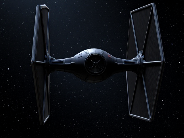 a super aggressive looking TIE fighter from Star Wars.