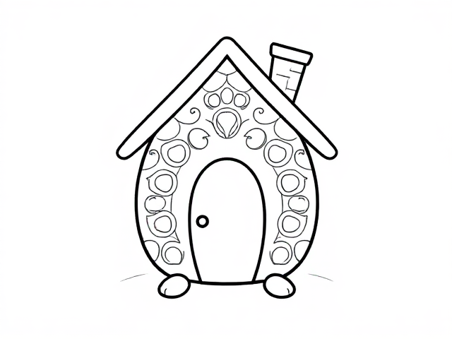 Outline Art Description for a Cute Little House Coloring Page

Create a simple black-and-white coloring page featuring a cute little house designed in a sketch style. The house should be illustrated as a full-body outline in a mandala style, ensuring it appears playful and approachable for young children aged 2 to 4.

Design the house with basic, friendly features, emphasizing a round body and incorporating a few gentle curves for legs and a tail. Include a friendly expression to enhance its inviting character.

Ensure that the details are minimalistic to allow for easy coloring, aiming for a playful and engaging design that captures the imagination of kids in the midst of their artistic journey. The background should always be white to keep the focus on the house.