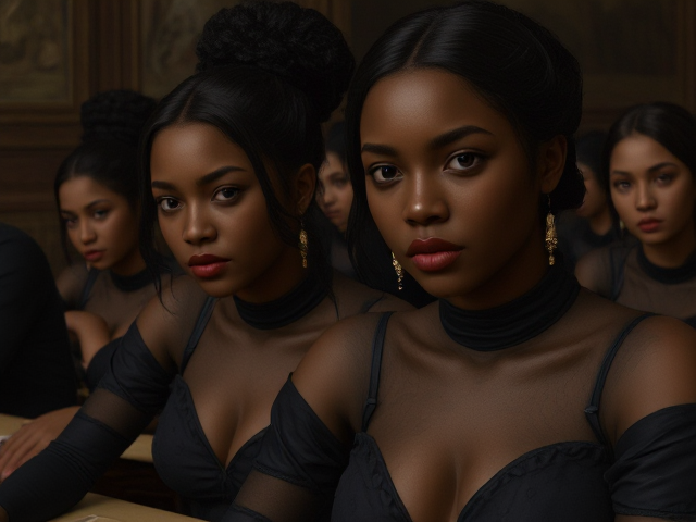 des élèves noirs de huit ans en classe