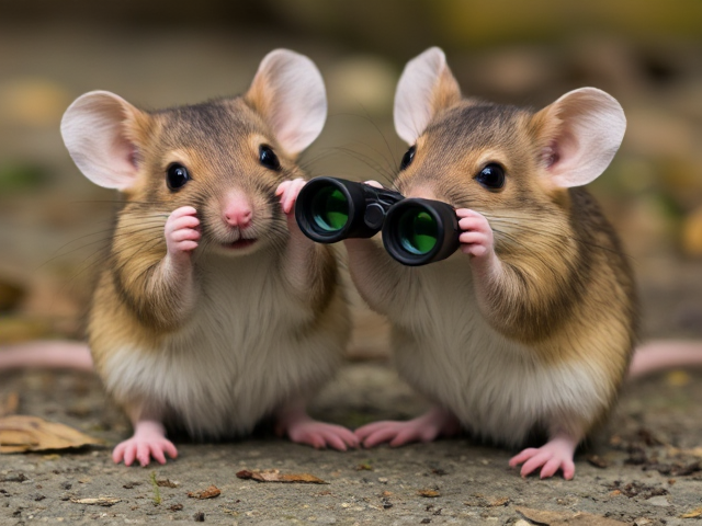 Mouses with binoculars