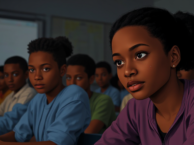 Des élèves africains dans une salle de classe