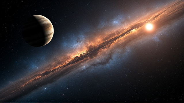 ultra realistic space view of the universe with planets, stars and cosmic clouds