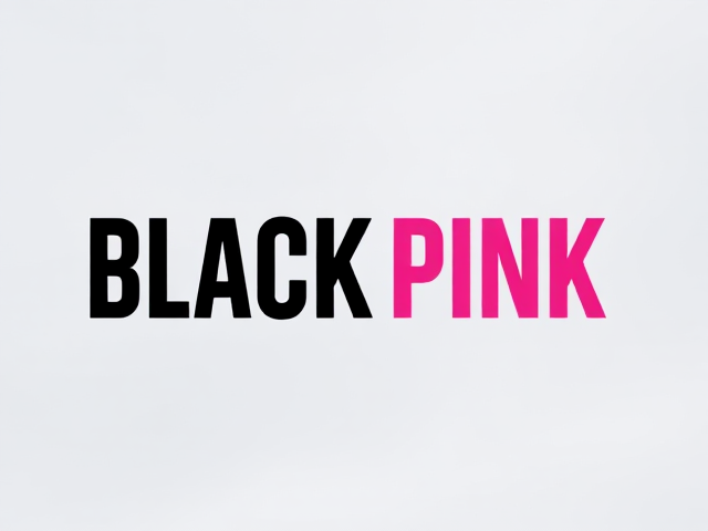 Logo pour un groupe de K-pop se nommant BLACKPINK. Le C de BLACK et le N de PINK de seront à l'envers par rapport au autres lettres