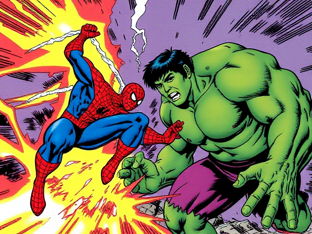 1980s comic Spider-Man vs the hulk