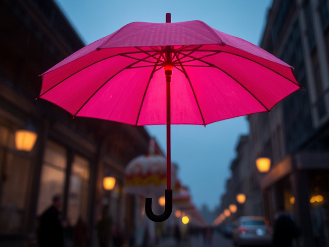 A hell burning pink umbrella