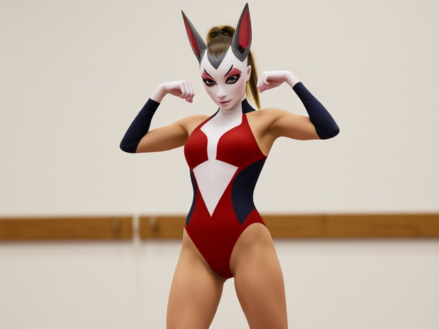 Midday form lycanroc strong hips gymnastics leotard gymnasium