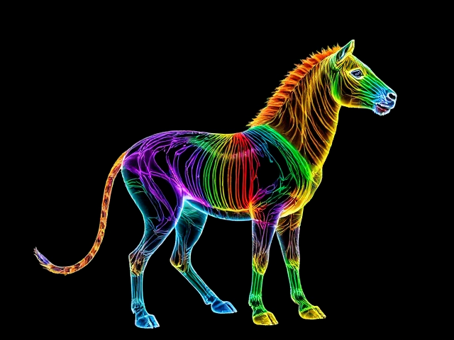 Rainbow animal kingdom black and xray side coloring of animals all around there bodies