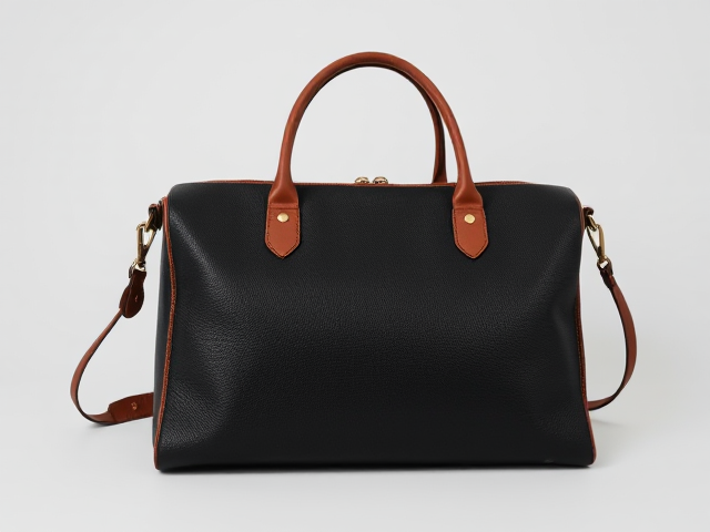 logo marque "maison" Firenze" en cuir noir et marron