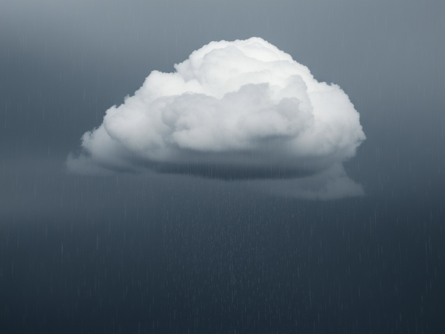 A picture inside our mind with a cloud raining