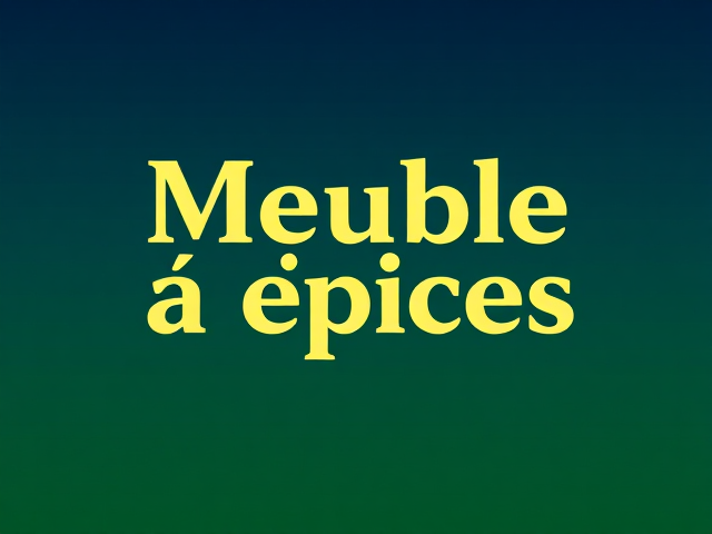 Titre « Meuble à épices »
Typo logo dégradé violet bleu foncé bleu clair vert, typo grosse