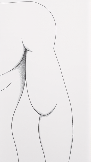 Redraw the lines of the left arm, erase the fingernails of the left hand